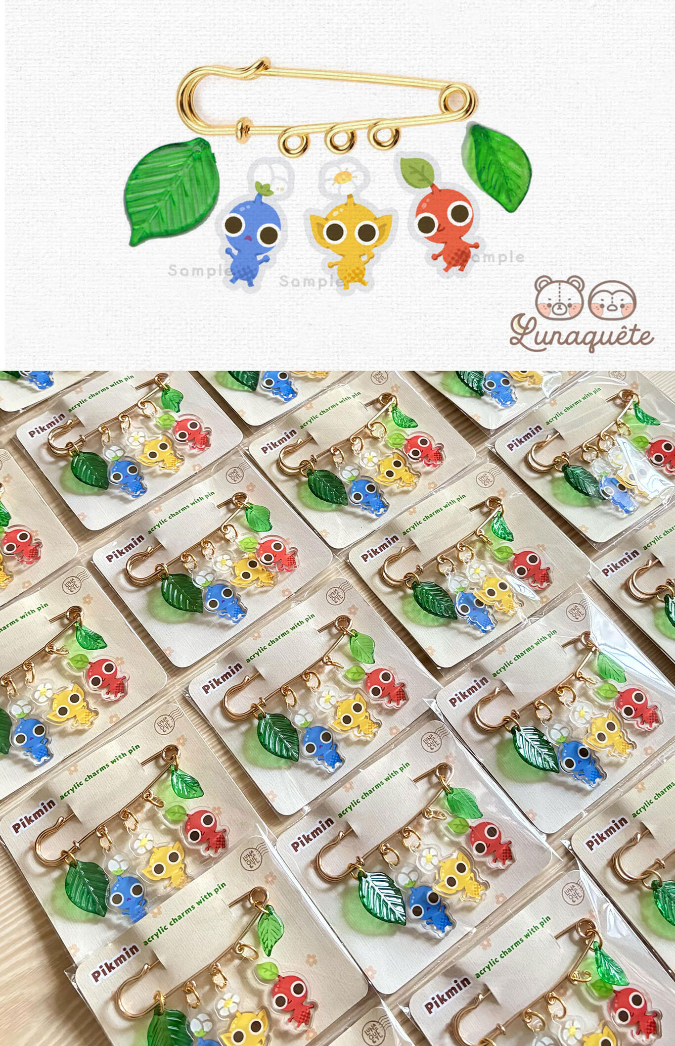Pikmin Safety Pin SGD 10