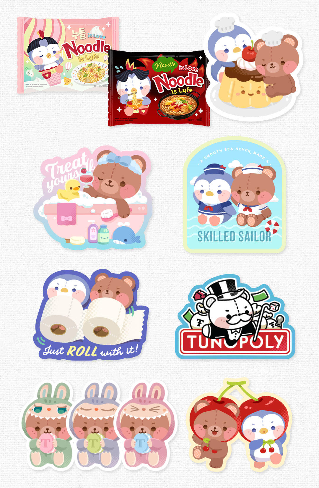 Tuna & Teri Glitter Stickers